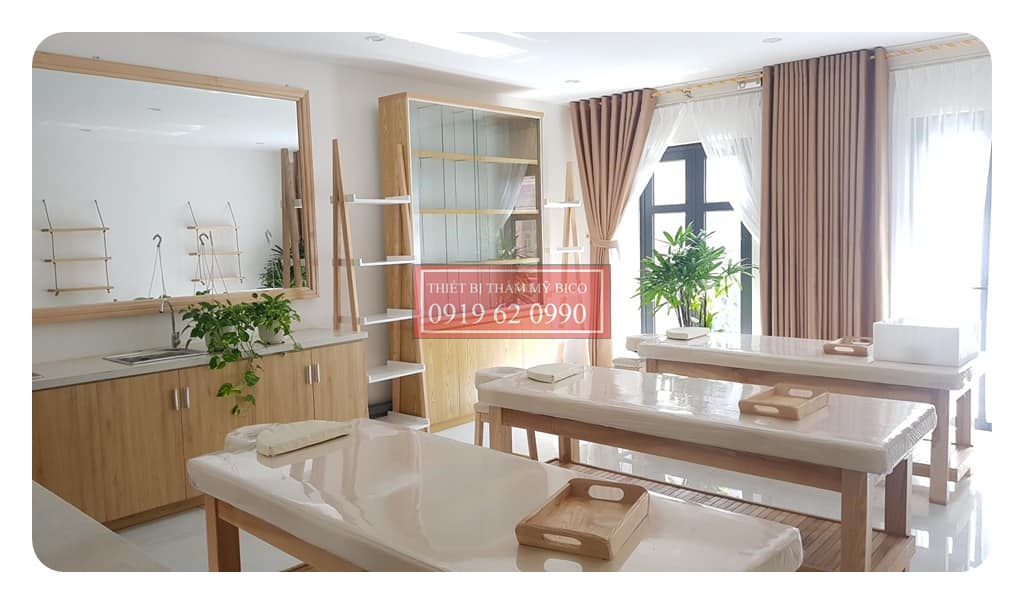 Giường gỗ spa cao cấp
