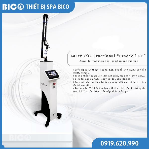 Ứng dụng của máy laser co2 fracXell RF