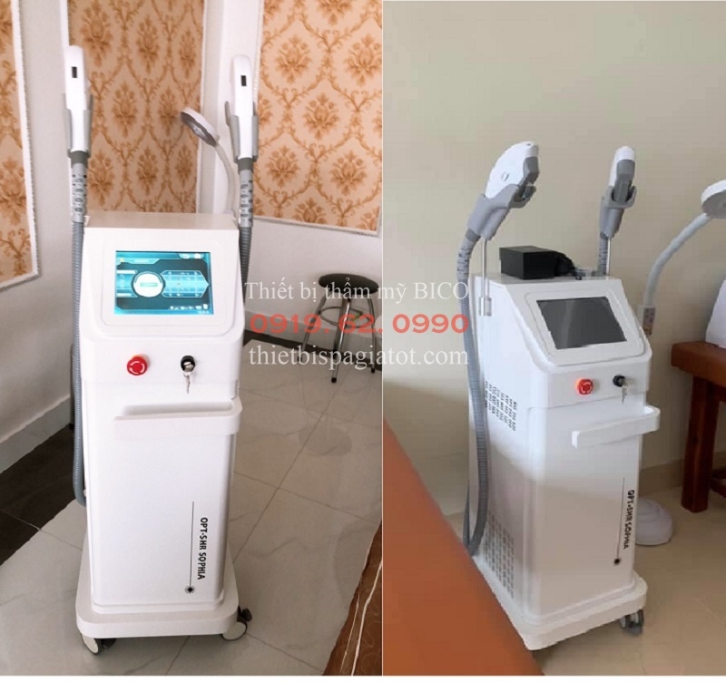 Giao máy triệt lông OPT SHR cho chủ spa